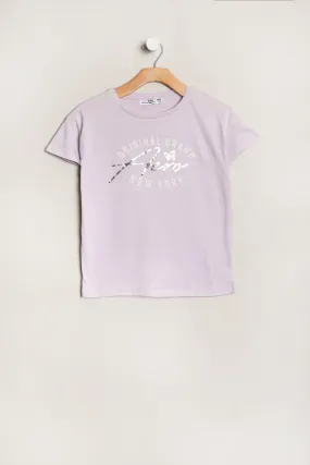 AERO Girls' New York Original Brand Graphic Tee