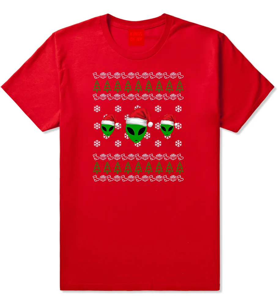 Alien Ugly Christmas Mens T-Shirt