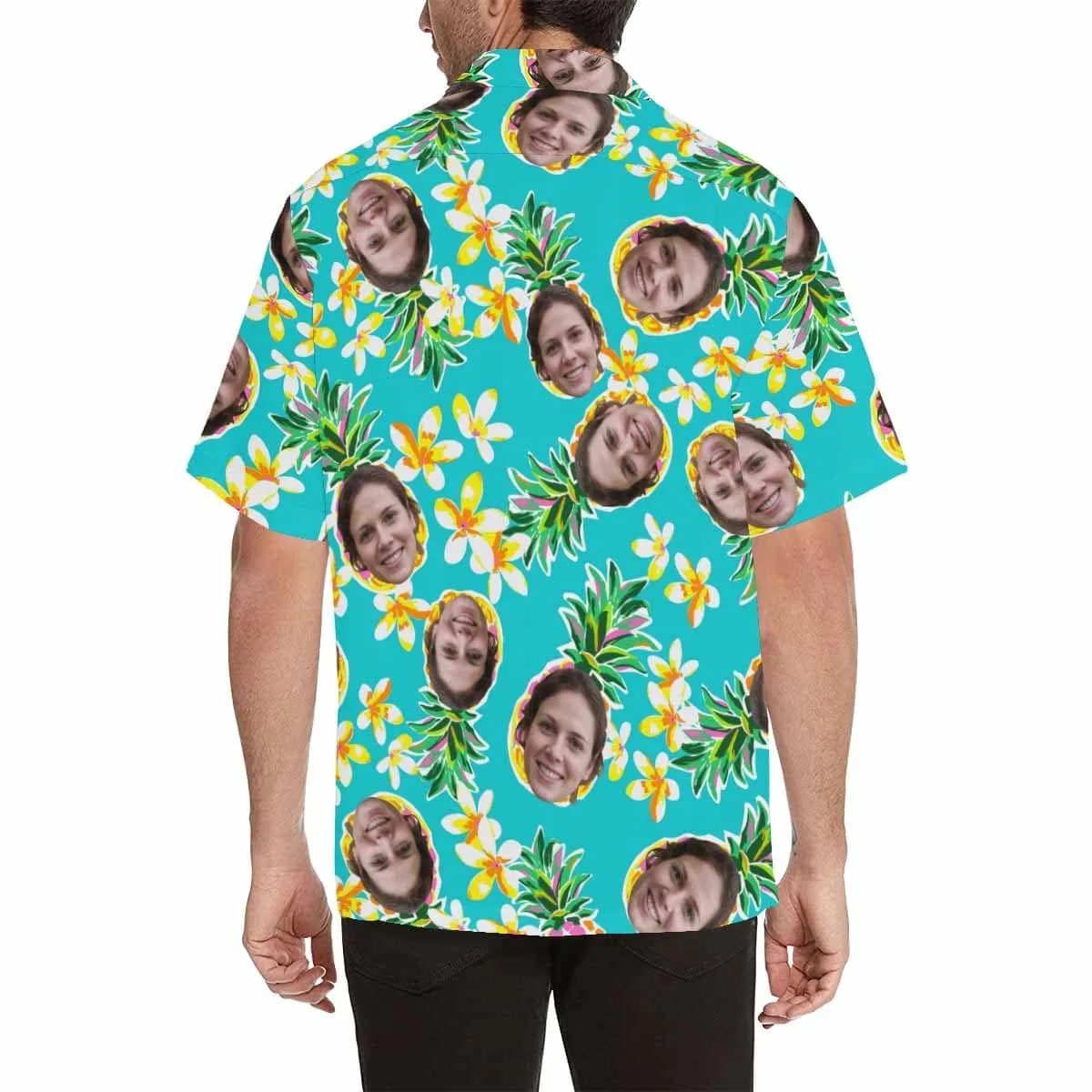 Couple Hawaiian Shirt Cover Up Set Flower Pineapple Aloha Hawaiian Shirt&Cover Up