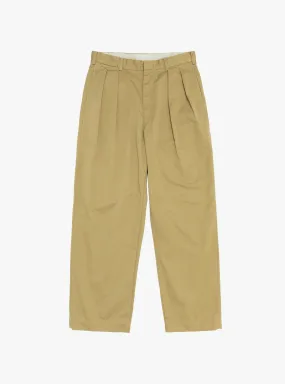 Double Pleat Chino Pants Tan