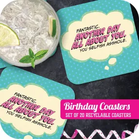 Fantastic. Another Day All About You! Birthday Paper Coaster Set