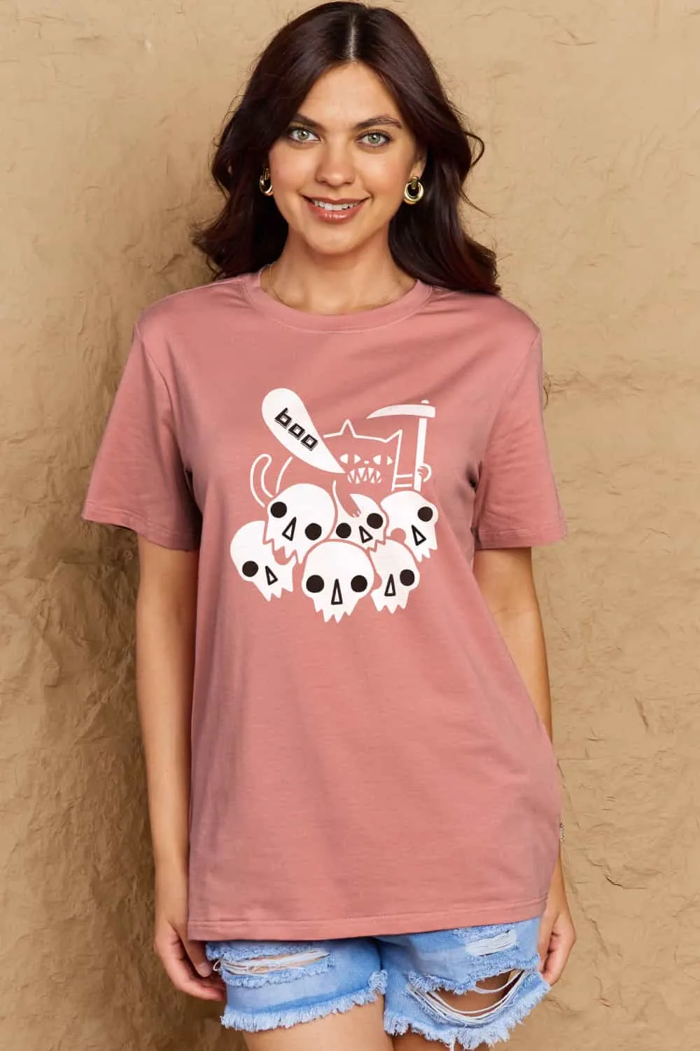 Graphic BOO Cotton T-Shirt