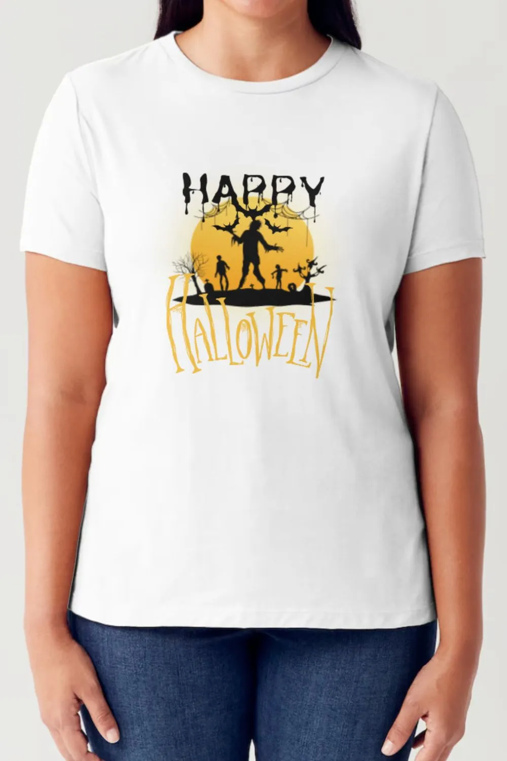 HAPPY HALLOWEEN Short Sleeve Tubular T-Shirt