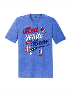 INK - Red White and Brew Tri Blend T-Shirt - Royal Blue