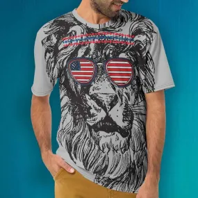 Lion graphic grey t-shirt for men’s