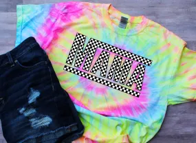 Mama Tie Dye Checkered Shirt