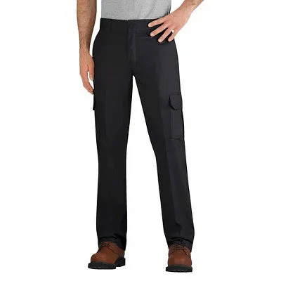 New - Dickies Men's FLEX Slim Fit Straight Leg Cargo Pants - Black 28x32